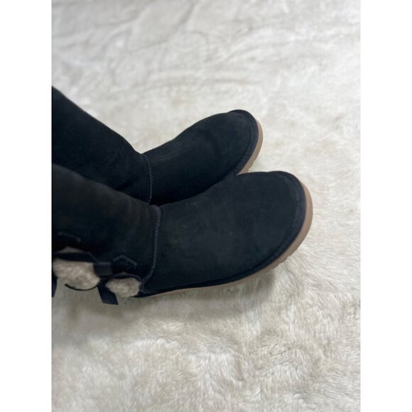 Koolaburra Victoria Spencer suede black fur boot women size 7 - Picture 5 of 9